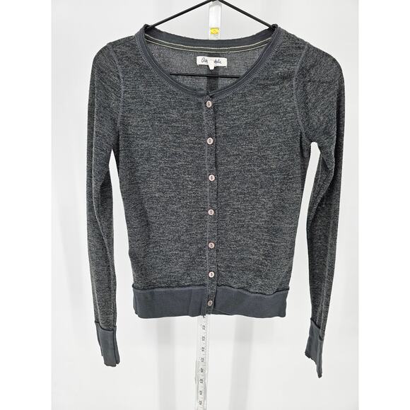 Aeropostale Womens Sz XS Lightweight Button Up Cardigan Sweater Charcoal Gray - Picture 1 of 4